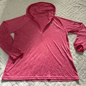 ☮️ Pink Hooded Long Sleeve Top